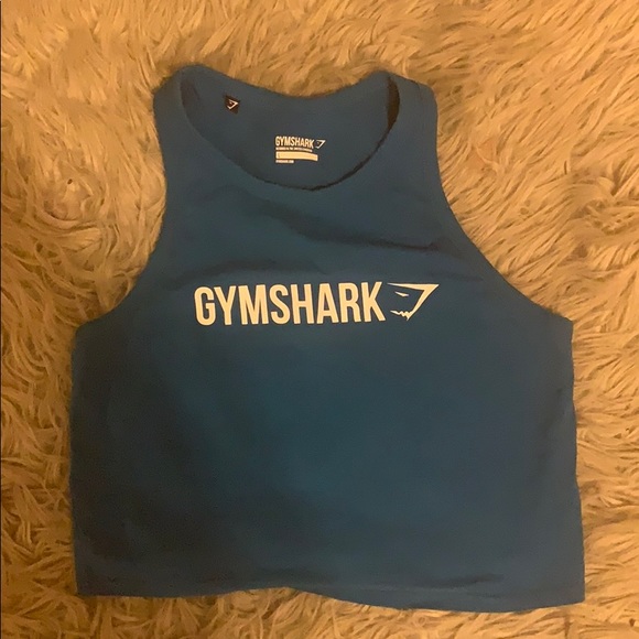 Gymshark Tops - GYMSHARK 🦈Blue Crop Top